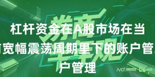 杠杆资金在A股市场在当前宽幅震荡周期里下的账户管理